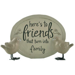 Two birds w/oval plaque friends